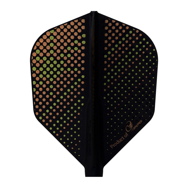 Cosmo Fit Flight šautriņu spārniņi - Shape - Orange Sunrise D-Black