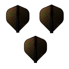 Cosmo Fit Flight šautriņu spārniņi - Standard - Orange Sunrise D-Black