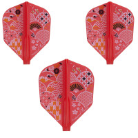 Cosmo Fit Flight šautriņu spārniņi Shape 06 - AIR - Japanese Pattern 2 Red