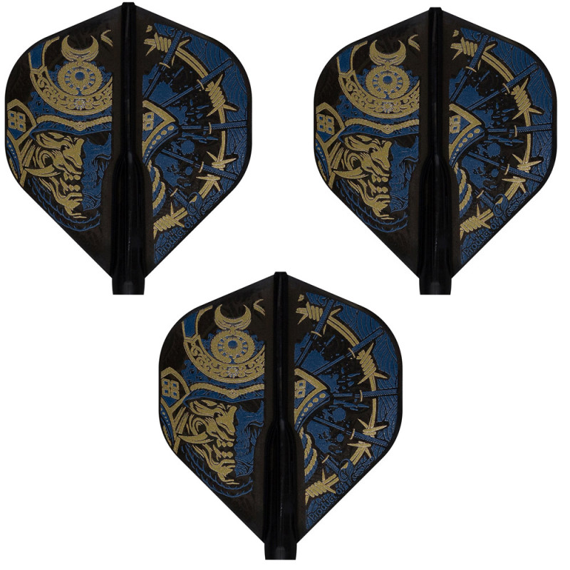 Cosmo Fit Flight AIR šautriņu spārniņi - Standard - Samurai Skull A Blue
