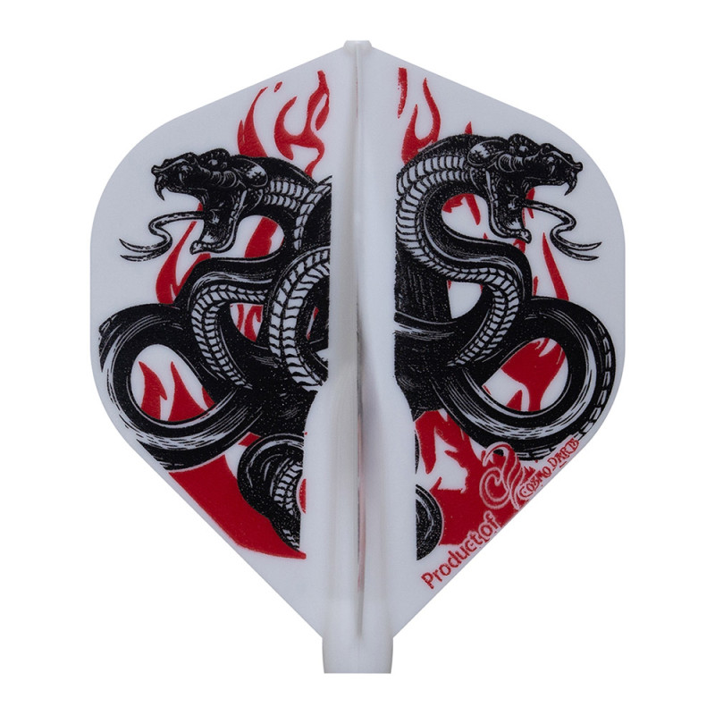Cosmo Fit Flight AIR šautriņu spārniņi - Standard - Snakes Of Fire White