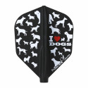 Cosmo Fit Flight šautriņu spārniņi - Shape - I LOVE DOGS