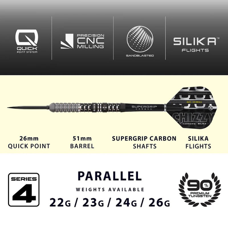 Harrows QP CHIZZY 90% Series 4 šautriņas