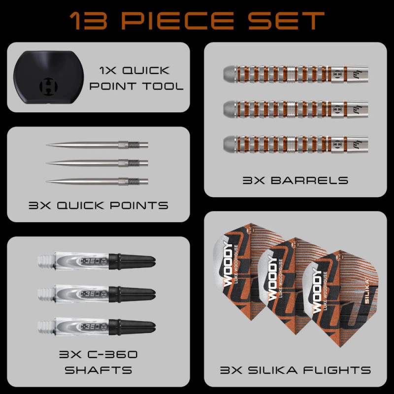 Harrows Luke Woodhouse 90% Series 3 QP šautriņas