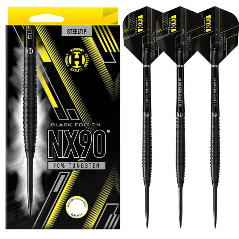 Harrows QP NX90 Black Series 90% šautriņas