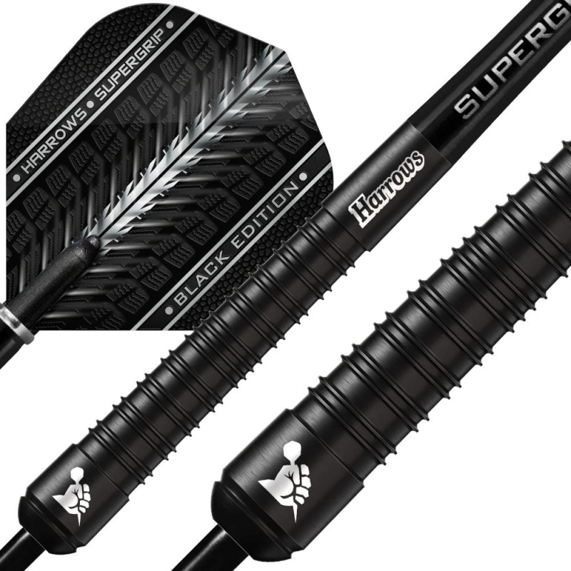 Harrows Supergrip 90% Black edition šautriņas