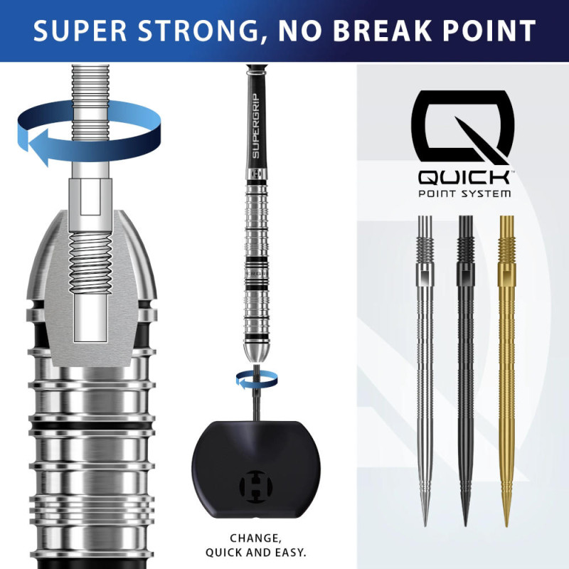 Quick Points Micro Ridge dart points - Silver