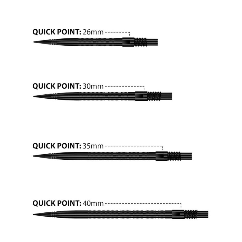 Quick Points Micro Ridge dart points - Black