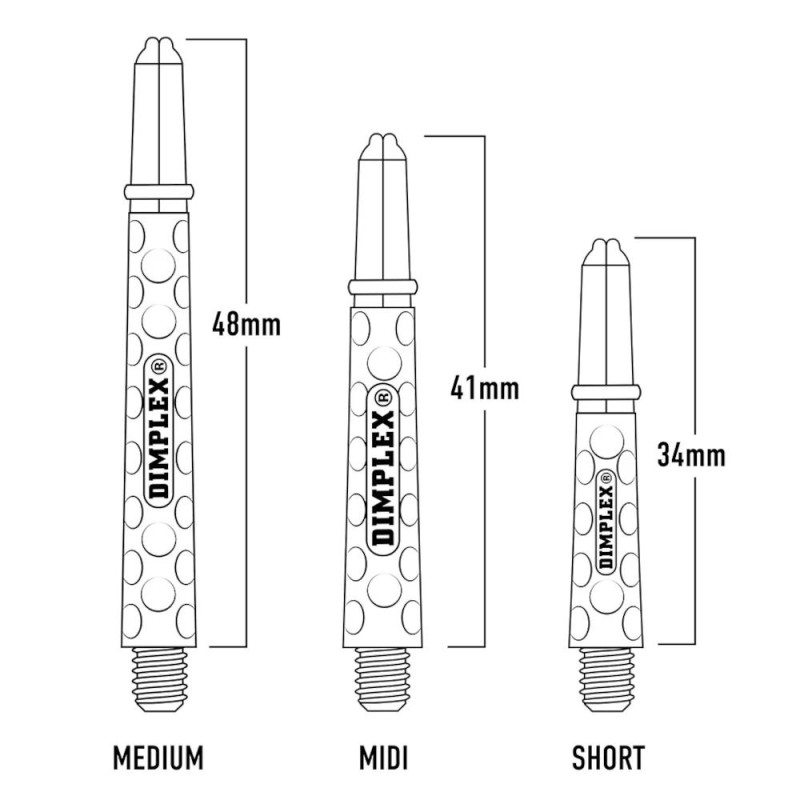 Harrows Dimplex šautriņu astes - Baltas