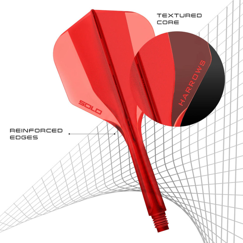 Solo shafts and flights system - Shape No6 - Red
