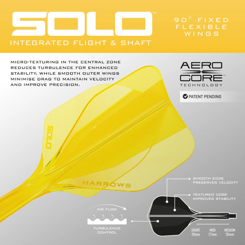 Solo shafts and flights system - Shape No6 - Yellow