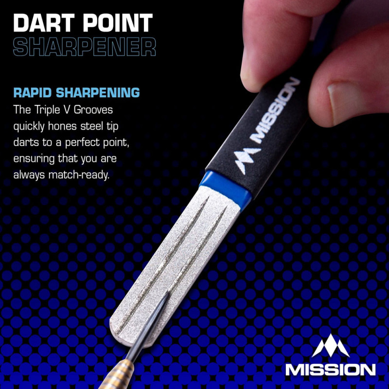 Mission Diamond Point Sharpener - Blue
