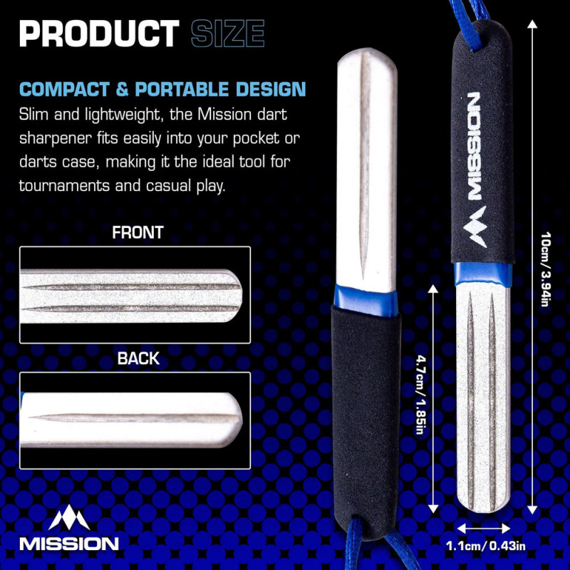 Mission Diamond Point Sharpener - Blue