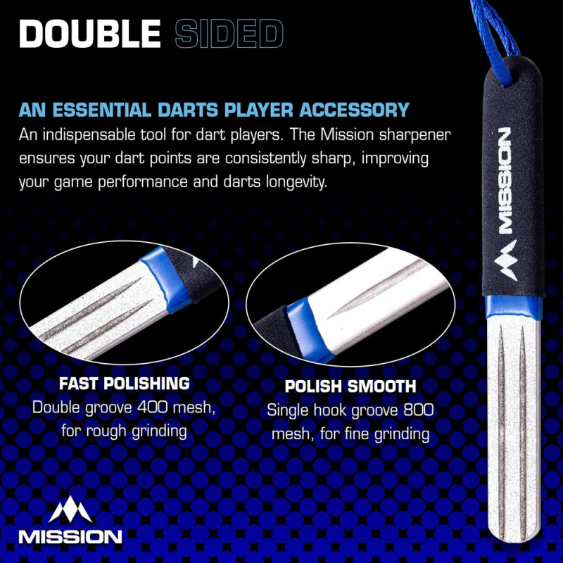 Mission Diamond Point Sharpener - Blue