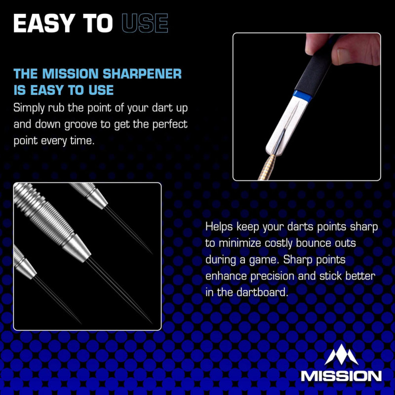 Mission Diamond Point Sharpener - Blue