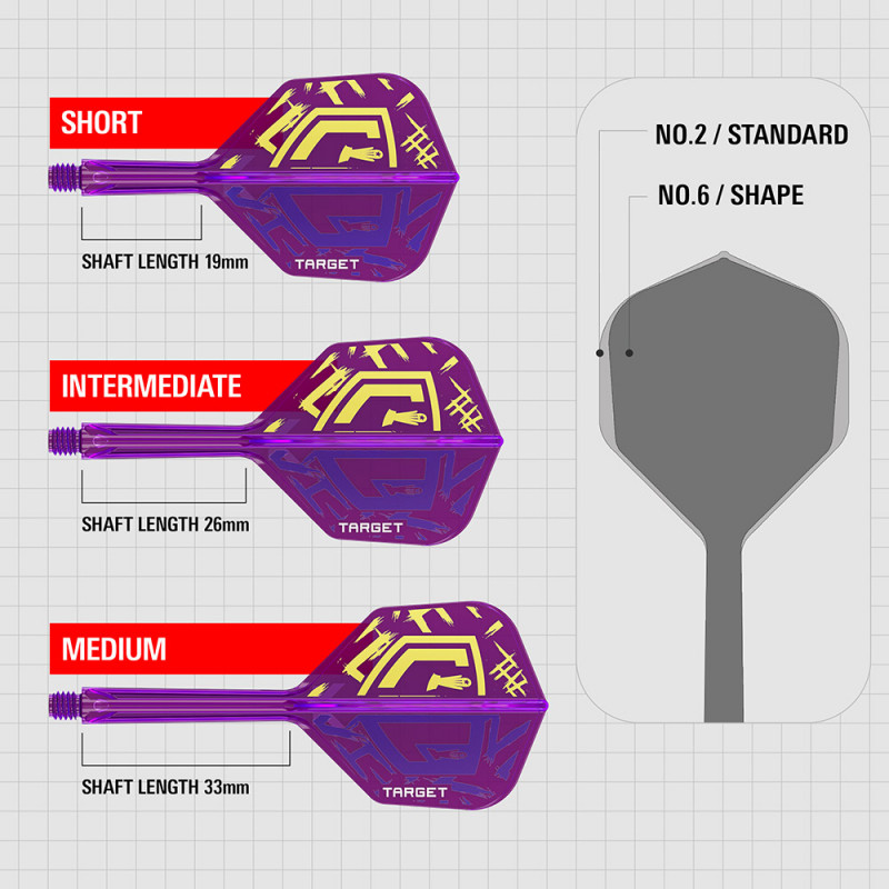 K-FLEX Luke Littler World Champion shafts and flights system - Shape No6