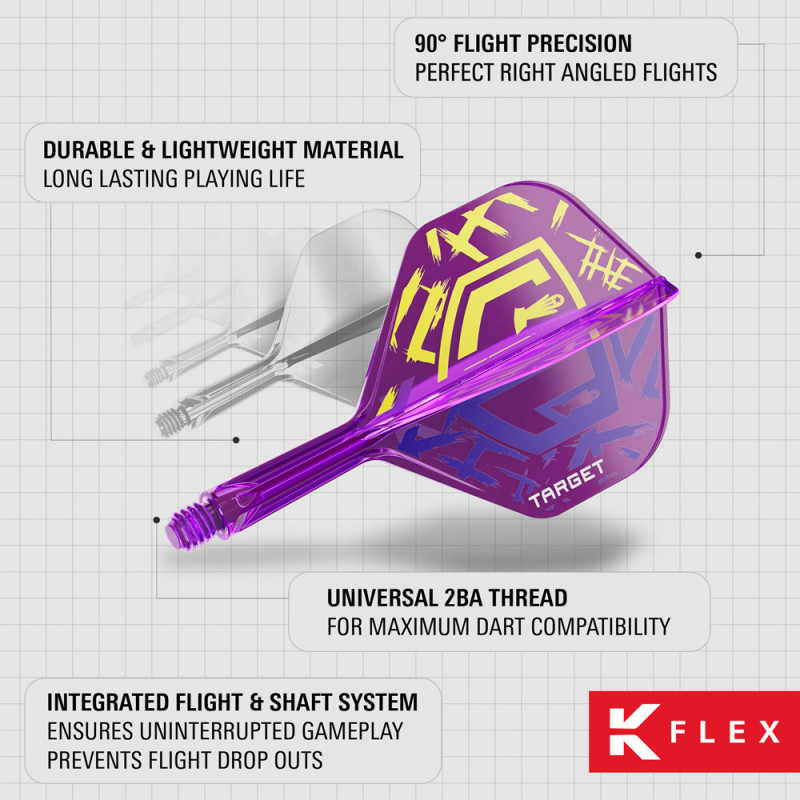 K-FLEX Luke Littler World Champion shafts and flights system - Shape No6