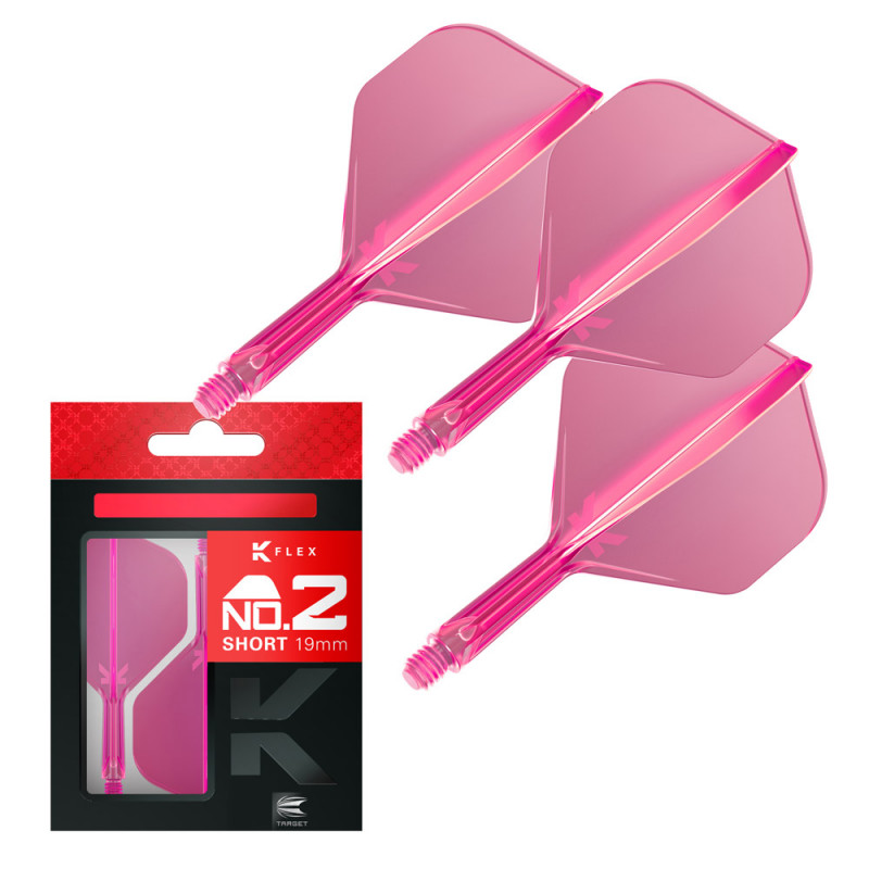 K-FLEX Neon Pink shafts and flights system - Standard No2