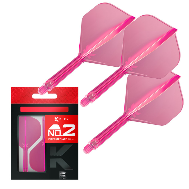 K-FLEX Neon Pink shafts and flights system - Standard No2