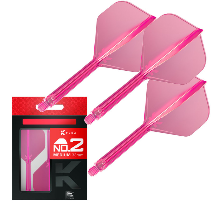 K-FLEX Neon Pink shafts and flights system - Standard No2