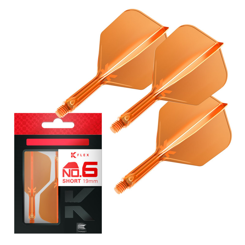 K-FLEX Neon Orange shafts and flights system - Shape No6