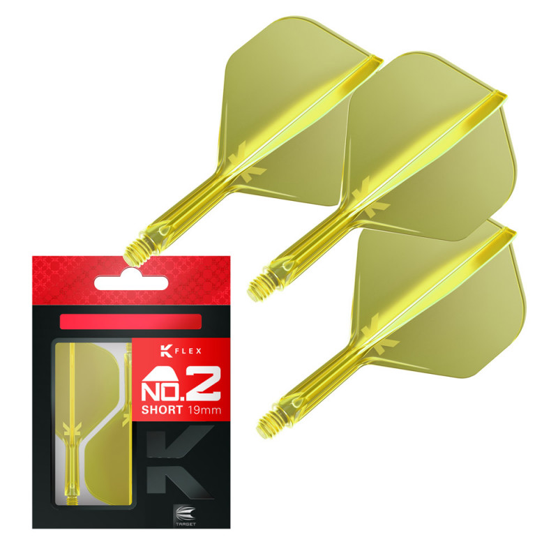 K-FLEX Neon Yellow shafts and flights system - Standard No2