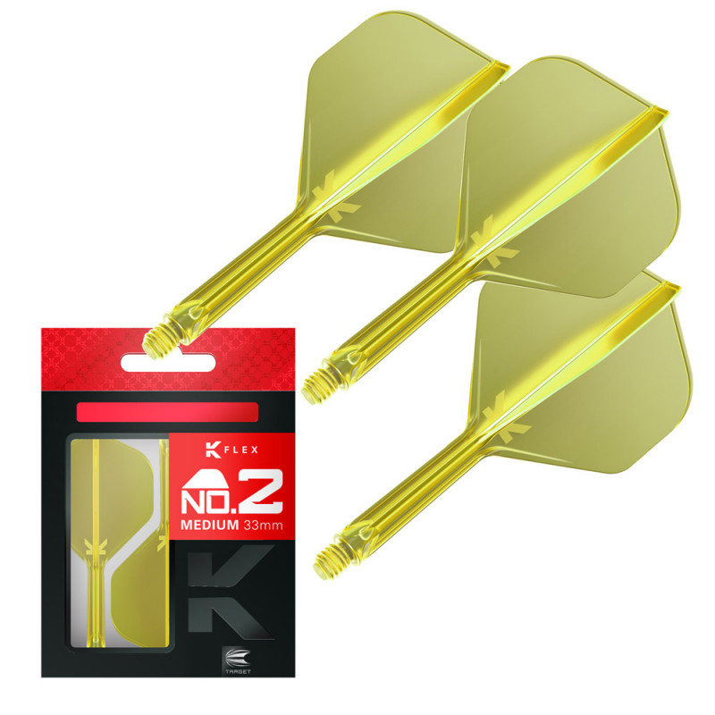 K-FLEX Neon Yellow shafts and flights system - Standard No2