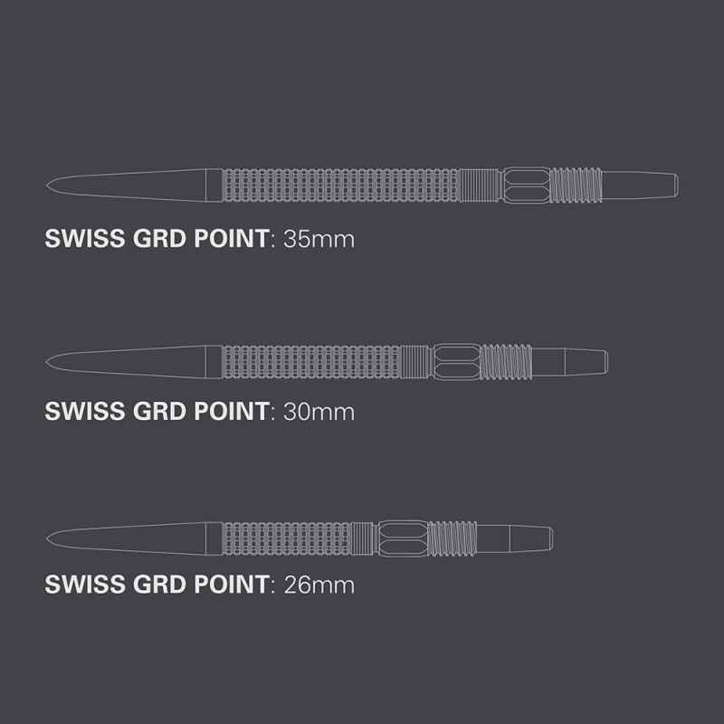 Swiss GRD Point šautriņu adatas - Zelta