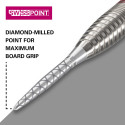 Swiss Storm Diamond dart points - Silver - 26mm