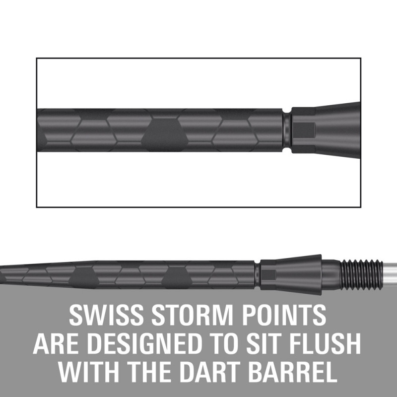 Swiss Storm Onyx šautriņu adatas - Melnas