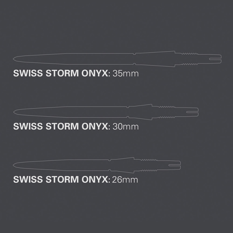 Swiss Storm Onyx šautriņu adatas - Sudraba