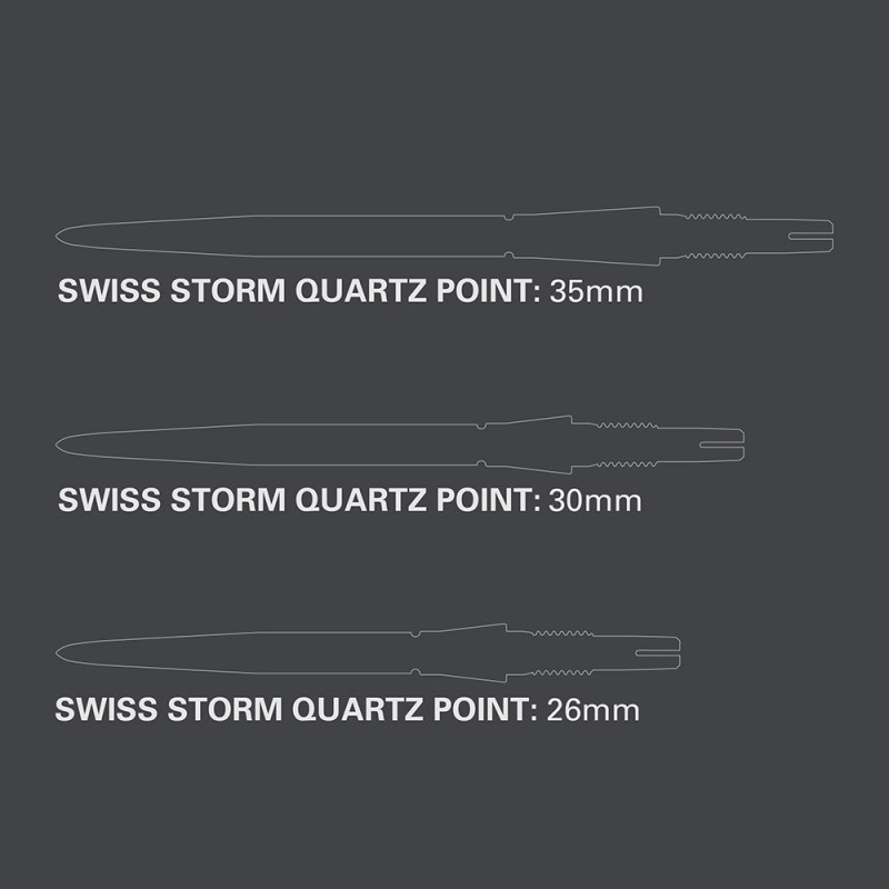 Swiss Storm Quartz šautriņu adatas - Melnas