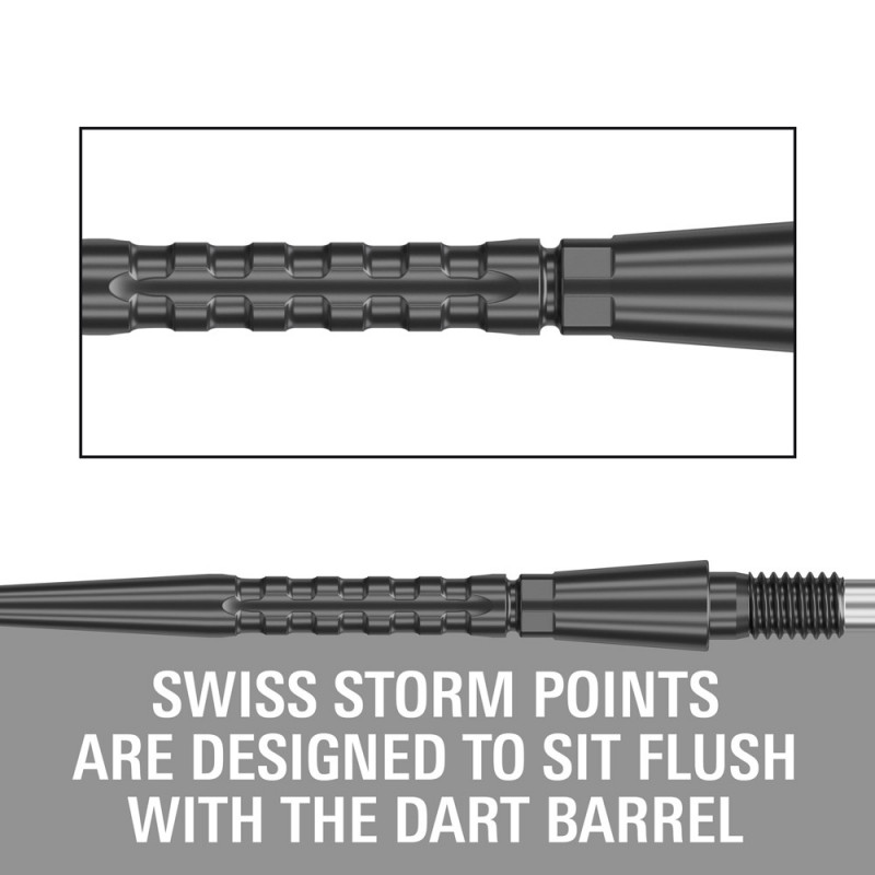 Swiss Storm Surge dart points - Black