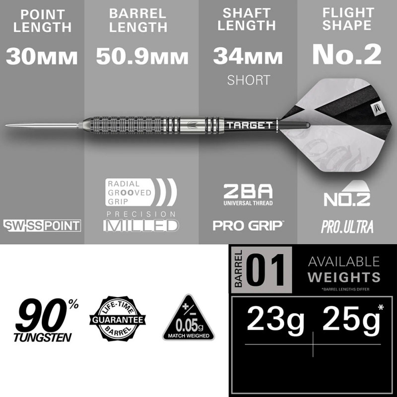 Target Beau Greaves SP šautriņas