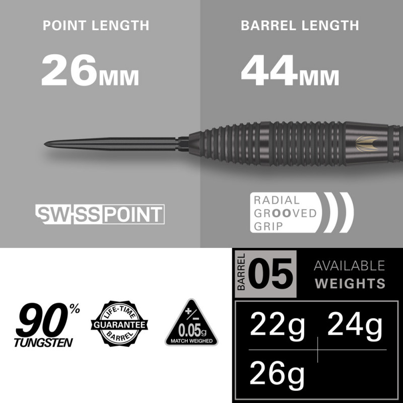 Target Bolide VOID 05 90% Swiss Point šautriņas