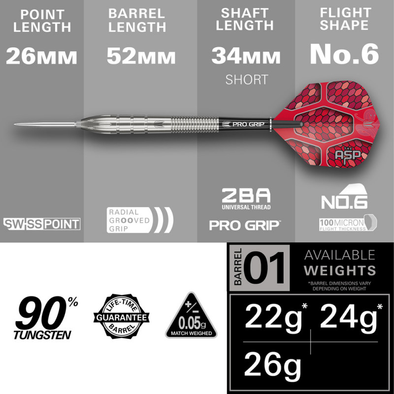 Target Nathan Aspinall G1 SP darts - 26g