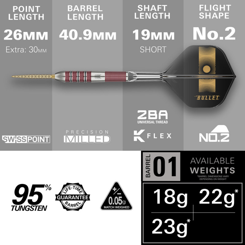Target Stephen Bunting 95K SP šautriņas - 22g