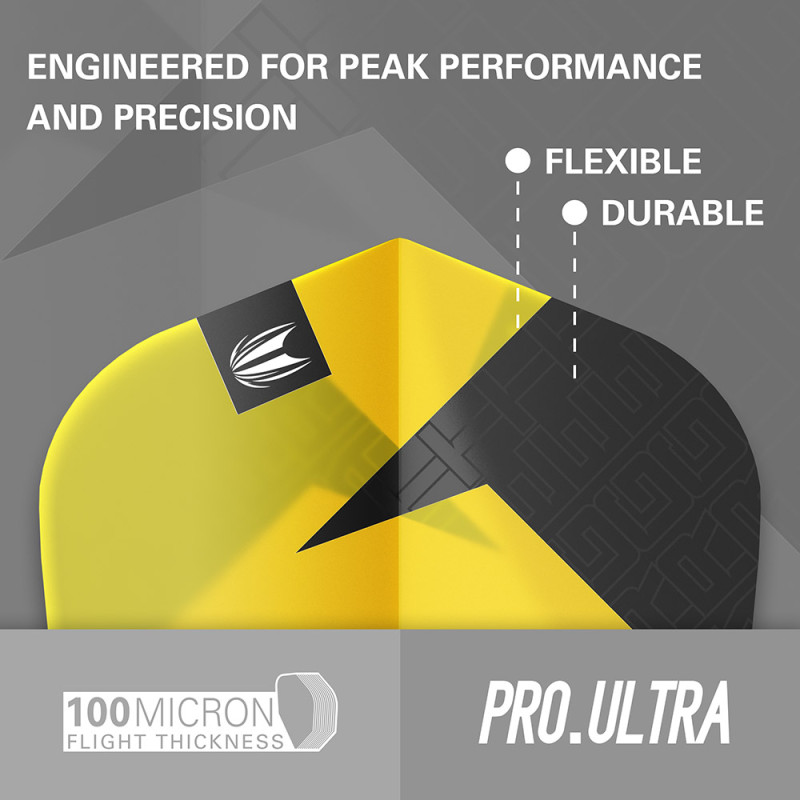 Target TAG Melns/Dzeltens spārniņi - Shape No6 (3 komplekti)