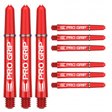 Target Pro Grip šautriņu astes (3 komplekti) - Sarkanas - Medium