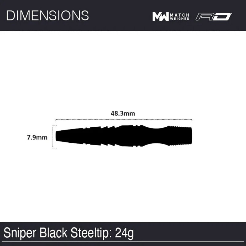 Winmau Sniper Black V2 šautriņas