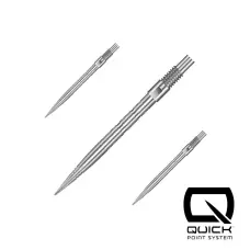 Quick Points Micro Ridge šautriņu adatas - Sudraba