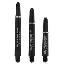Harrows Supergrip CARBON šautriņu astes - Melnas/Sudraba