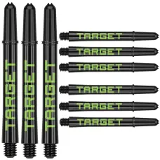 Target Pro Grip TAG šautriņu astes (3 komplekti) - Melnas / Zaļas